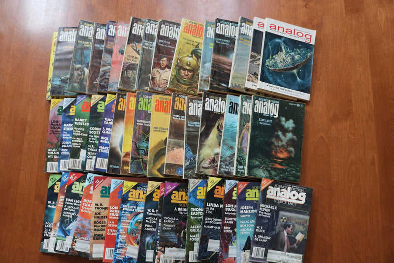 1962-1990 ANALOG SCIENCE FICTION DIGEST MAGAZINE - LOT OF 45 - O 3934
