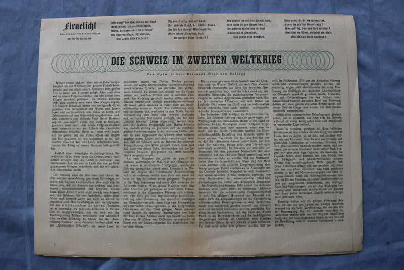 1945 SEPTEMBER 1 6 JAHRE AKTIVDIENST NEWSPAPER - GERMAN - K 3126