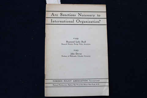 1932 ARE SANCTIONS NECESSARY TO INTERNATIONAL ORGANIZATION? - SOFTCOVER - K 1556