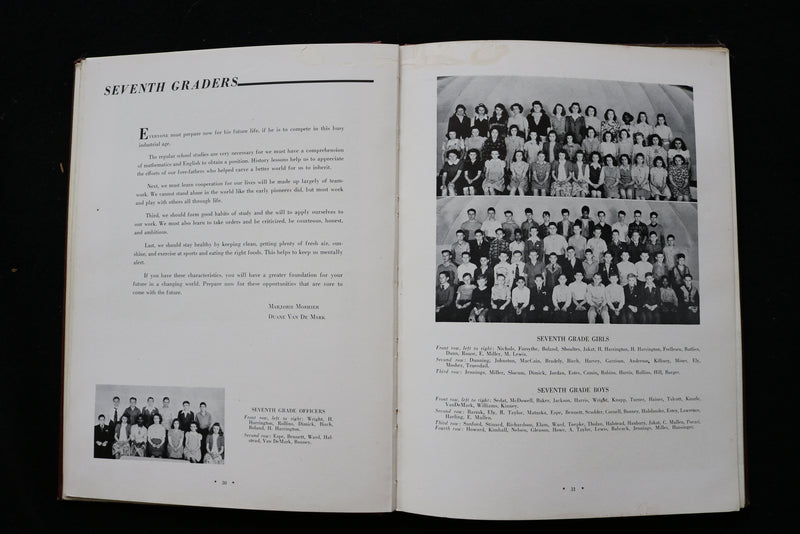 1945 TOM TOM OWEGO FREE ACADEMY YEARBOOK - OWEGO NEW YORK - HARDCOVER - YB 3481