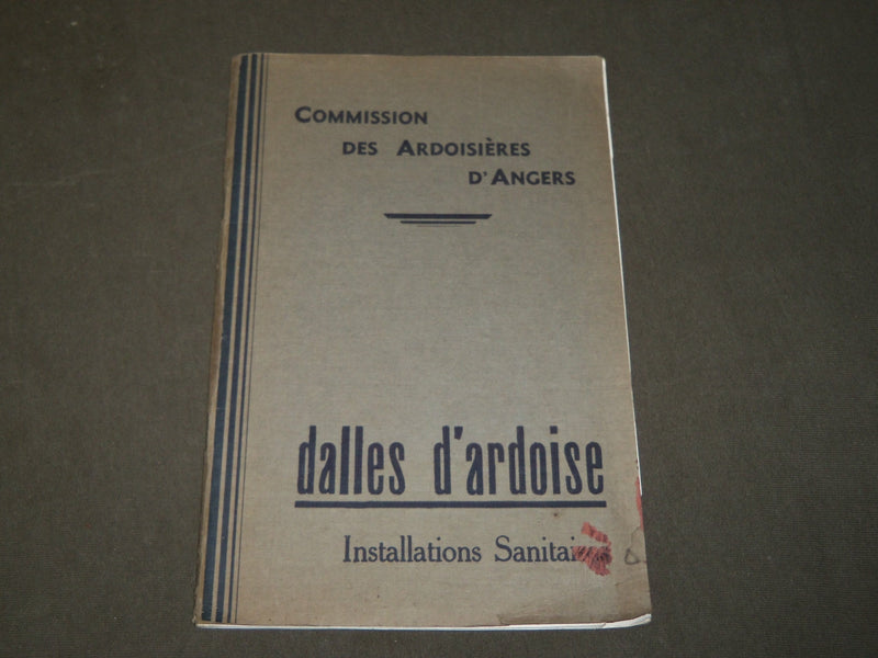 1930'S COMMISSION DES ARDOISIERES D'ANGERS D'ARDOISE FRENCH CATALOGUE - FR 1397