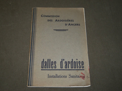 1930'S COMMISSION DES ARDOISIERES D'ANGERS D'ARDOISE FRENCH CATALOGUE - FR 1397