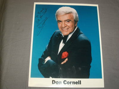 DON CORNELL 8 X 10 AUTOGRAPHED PHOTO - J 4038
