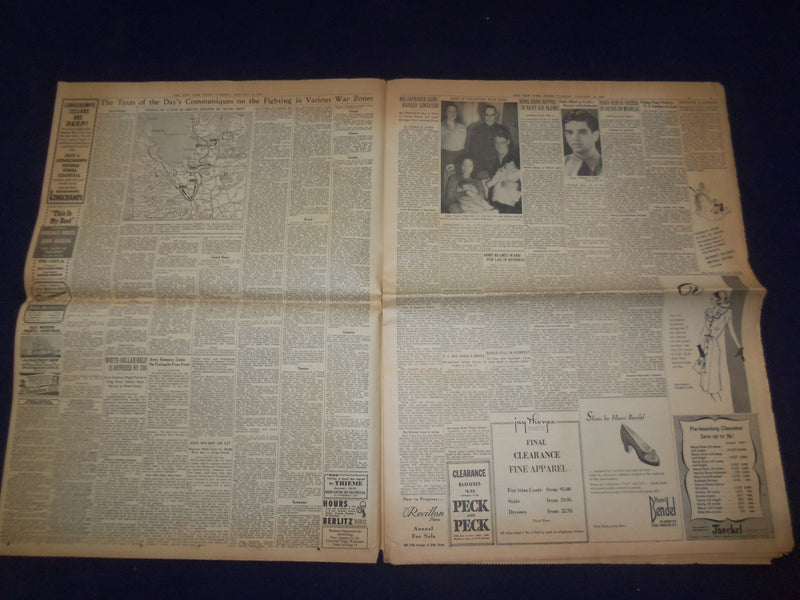 1945 JAN 16 NEW YORK TIMES - CARRIER PLANES BOMB 3 PORTS ON CHINA COAST- NP 6654