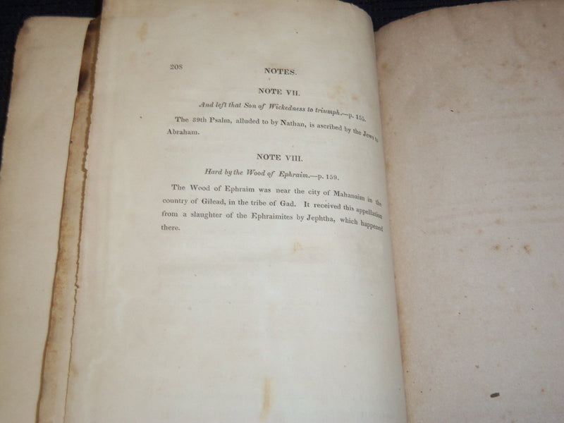 1825 HADAD - A DRAMATIC POEM - BOOK BY JAMES A. HILLHOUSE - NEW YORK - KD 4585W