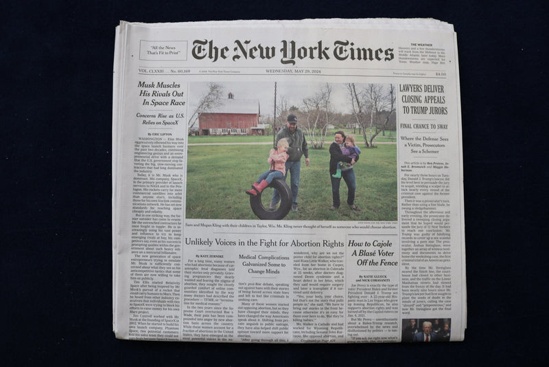 2024 MAY 29 NEW YORK TIMES - LAWYERS DELIVER CLOSING APPEALS TO TRUMP JURORS