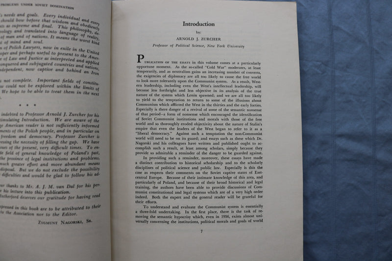 1956 LEGAL PROBLEMS UNDER SOVIET DOMINATION -POLISH LAWYERS - SOFTCOVER - K 2986