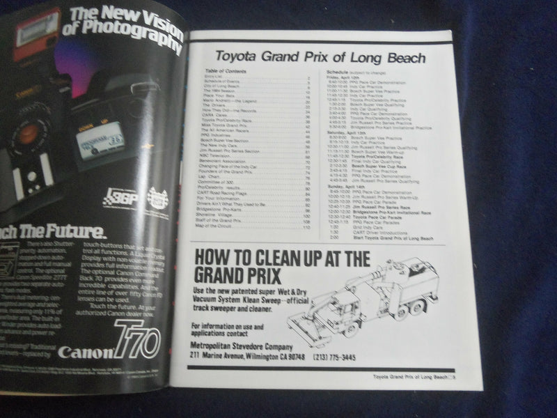 1985 APRIL 12-14 TOYOTA GRAND PRIX OF LONG BEACH RACING PROGRAM - SP 3744P