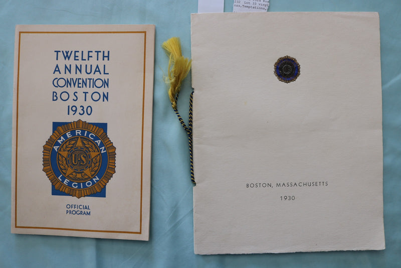 1930 AMERICAN LEGION BOSTON ANNUAL CONVENTION PROGRAMS - LOT OF 2 - K 3424