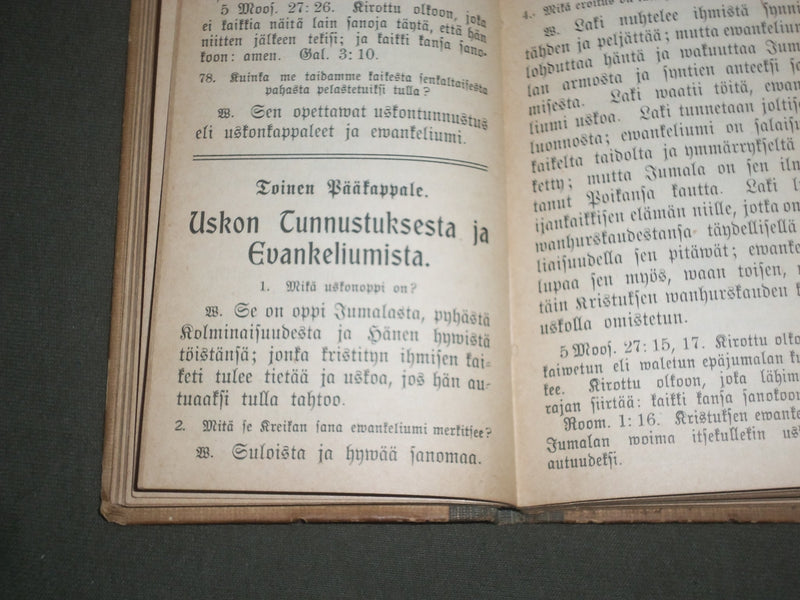 1912 LUTHERUKSEN WAHAN KATKISMUKSEN BY OLAUS SWEBELIUS - FINNISH - KD 4578