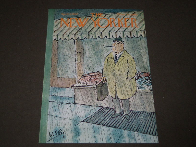1967 APRIL 8 NEW YORKER MAGAZINE FRONT COVER ONLY - GREAT ART FOR FRAMING