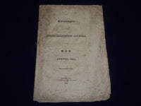 1826 AUGUST CATALOGUE OF CONNECTICUT ALPHA - YALE - NEW HAVEN - SP 2606