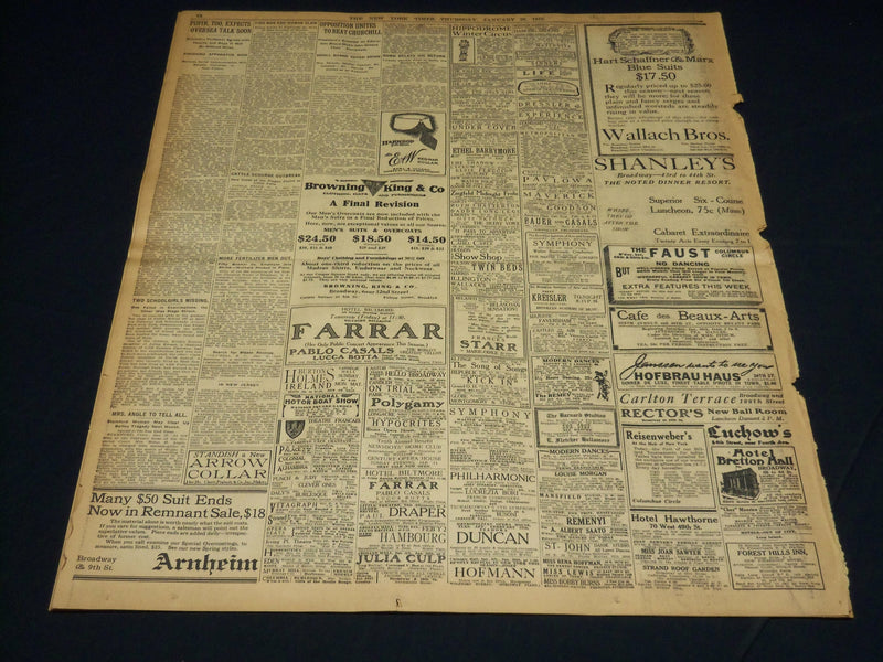 1915 JANUARY 28 NEW YORK TIMES - LABOR WINS OVER MR. ROCKEFLLER - NT 7828