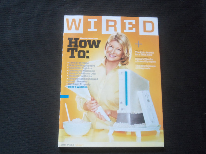 2007 AUGUST WIRED MAGAZINE - MARTHA STEWART COVER - B 5338L