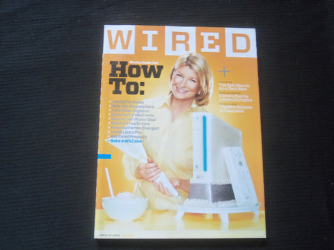 2007 AUGUST WIRED MAGAZINE - MARTHA STEWART COVER - B 5338L
