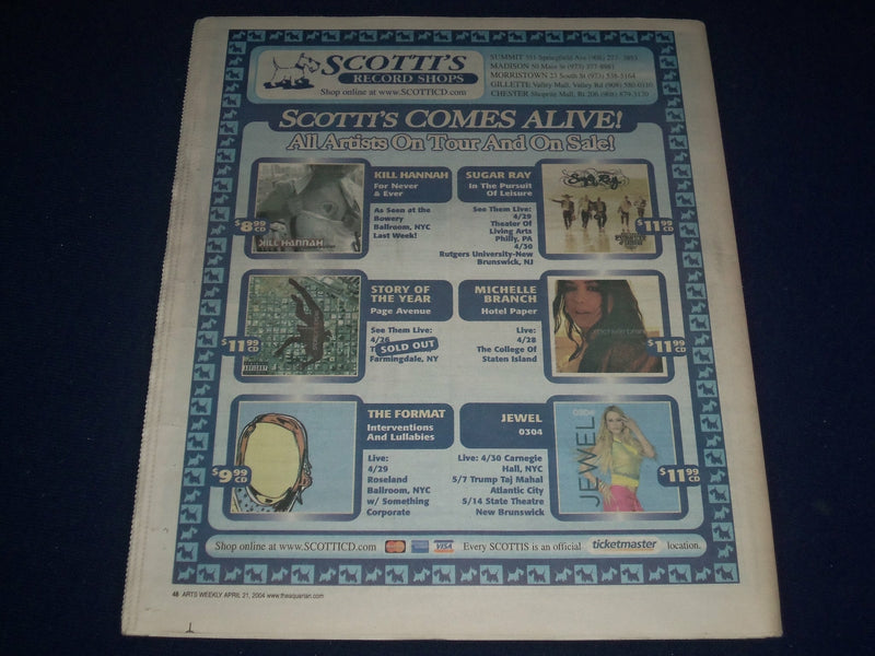 2004 APRIL 21-28 AQUARIAN WEEKLY NEWSPAPER - ROONEY COVER - J 1091