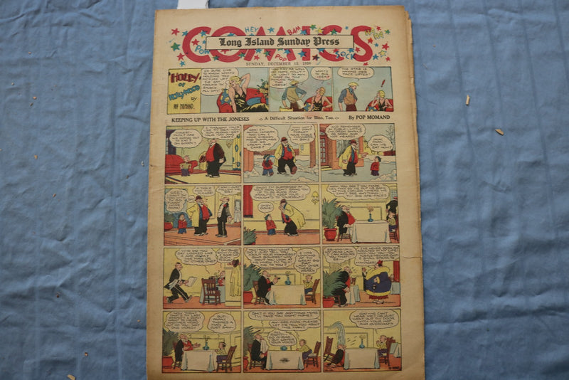 1936 LONG ISLAND SUNDAY PRESS NEWSPAPER COLOR COMICS - LOT OF 2 - NP 9227
