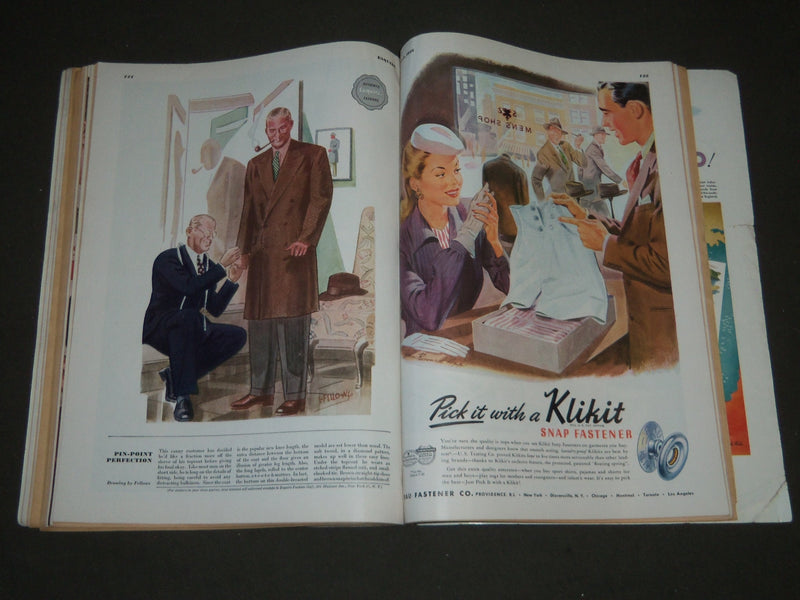 1946 MARCH ESQUIRE MAGAZINE - VARGAS ILLUSTRATION - COVER AND ADS - ST 5061