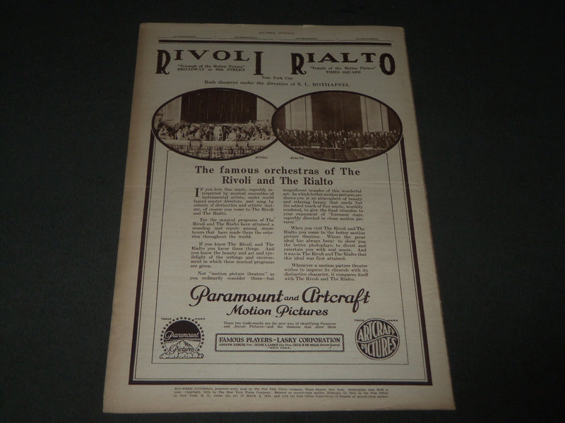 1918 AUGUST 29 MID-WEEK PICTORIAL MAGAZINE SECTION - ARRAS CATHEDRAL - NP 2845