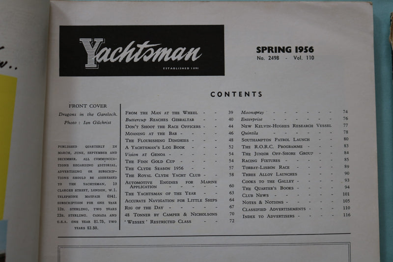 1956-1957 YACHTSMAN MAGAZINE - LOT OF 3 - K 3283