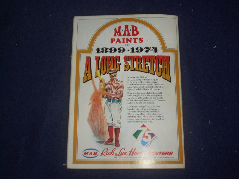 1974 PHILADELPHIA PHILLIES MAGAZINE & PROGRAM-ASHBURN & OZARK AUTOGRAPHS-ST 6818