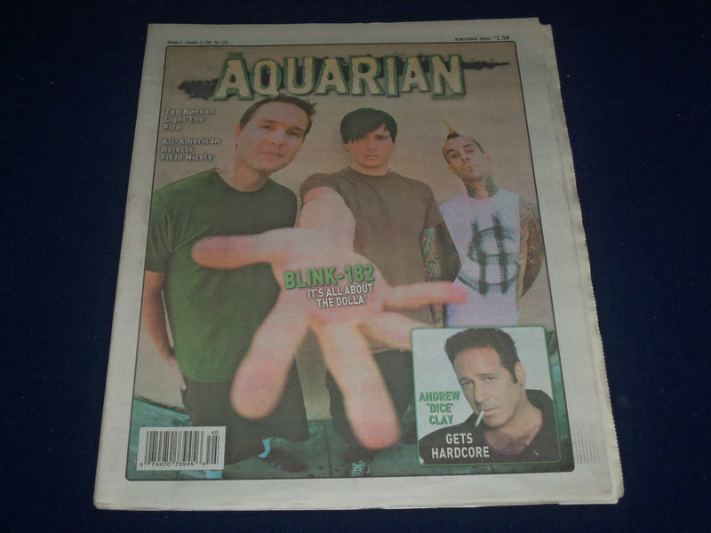 2003 NOVEMBER 5-12 AQUARIAN WEEKLY NEWSPAPER - BLINK-182 COVER - J 1117