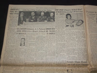 1963 NOVEMBER 28 CHICAGO TRIBUNE NEWSPAPER - JOHNSON TELLS HIS AIMS - NP 8052