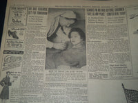 1941 DEC 11 PHILADELPHIA INQUIRER NEWSPAPER - JAP BATTLE SHIP ON FIRE - NT 7510