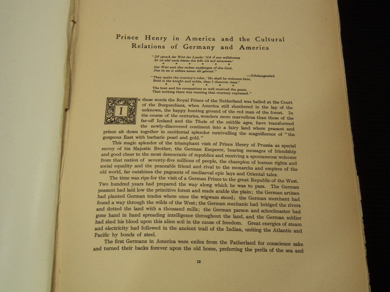 1903 PRINCE HENRY OF PRUSSIA IN AMERICA VOLUME - HEINRICH CHARLES - Z 160