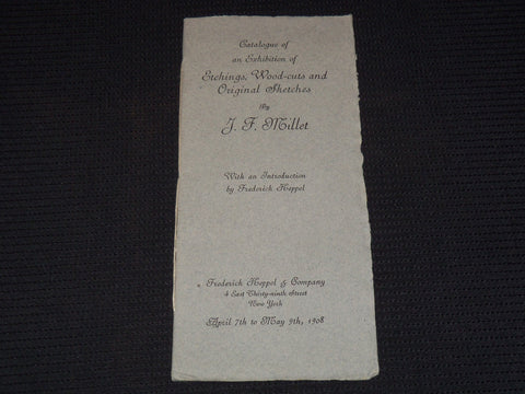 1908 CATALOGUE OF ETCHINGS WOODCUTS BY J. F. MILLET - J 7965