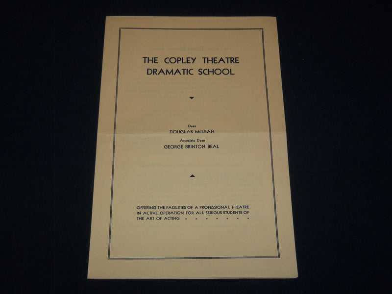 1931 COPLEY THEATRE DRAMATIC SCHOOL PROGRAM - DOUGLAS MCLEAN - BEAL - K 2041