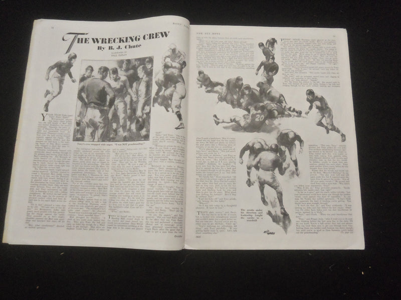 1935 OCTOBER BOYS' LIFE MAGAZINE - GRIDIRON GRENADIERS- FOOTBALL COVER- SP 6311H