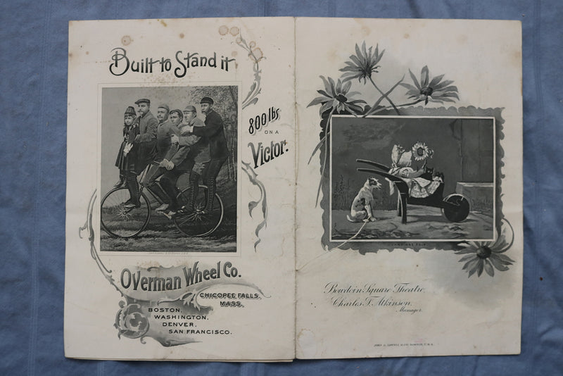 1892-1893 BOWDOIN SQUARE THEATRE PROGRAM - LOT OF 4 - BOSTON, MA - K 2608