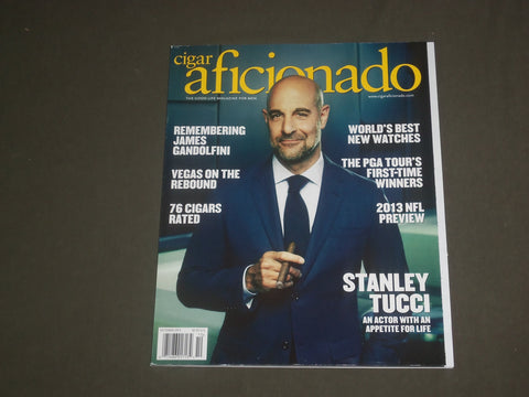 2013 SEPTEMBER/OCTOBER CIGAR AFICIONADO MAGAZINE - STANLEY TUCCI COVER - B 4545