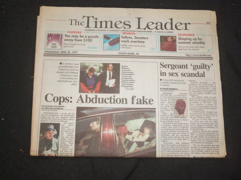 1997 APR 30 WILKES-BARRE TIMES LEADER-DALMAR SIMPSON GUILTY SEX SCANDAL- NP 7757