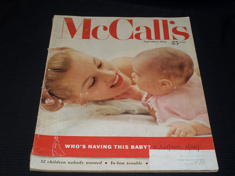 1954 SEPTEMBER MCCALL'S MAGAZINE - NICE COLOR COVERS & ADS - E 1192