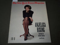 1989 FEBRUARY 12 NEW YORK TIMES MAGAZINE SECTION - ANJELICA HUSTON COVER- J 3108