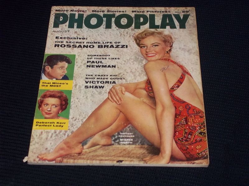 1956 AUGUST PHOTOPLAY MAGAZINE - SHEREE NORTH FRONT COVER - E 16712