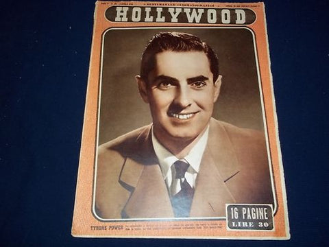 1948 APRIL 3 HOLLYWOOD ITALIAN MAGAZINE TYRONE POWER COVER - PHOTOS - NP 950