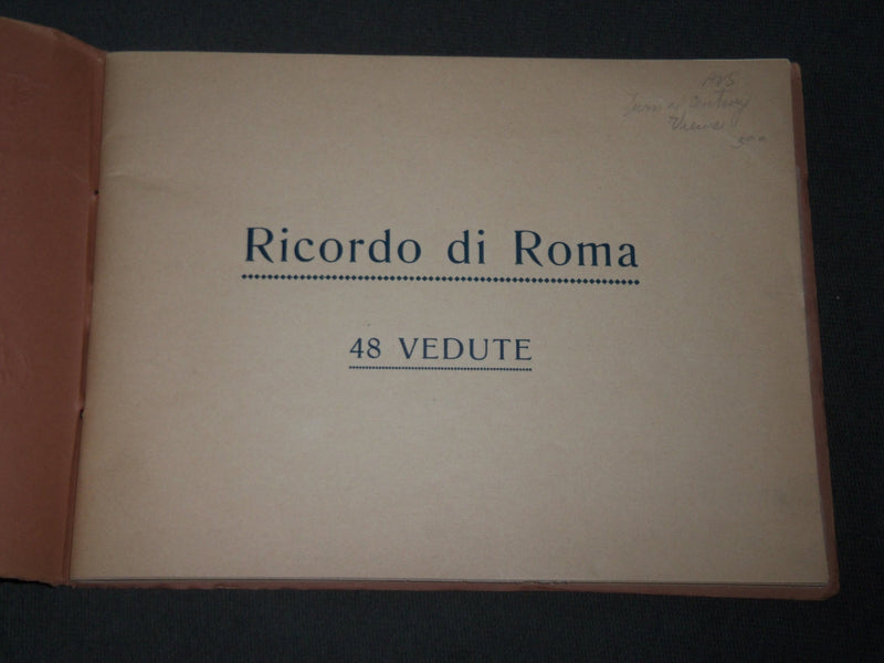 1900'S RICORDO DI ROMA VIEW BOOK - SOFTCOVER - 48 PHOTOS INSIDE - J 3284