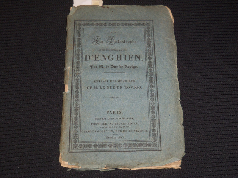 1823 OCTOBER EXTRAIT DES MEMORIES DE M. KLE DUC DE ROVIGO FRENCH BOOK - K 88
