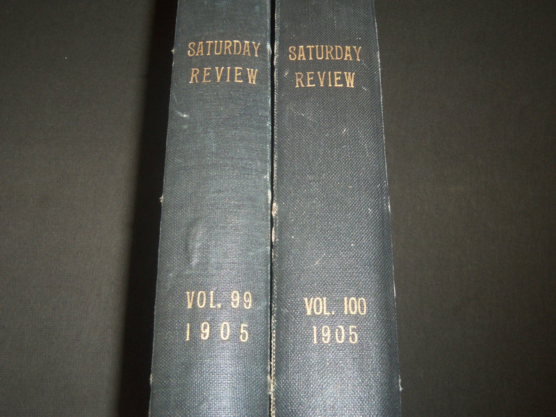 1905 SATURDAY REVIEW 2 BOUND VOLUMES - COMPLETE YR- PUBLISHED IN LONDON - R 1096