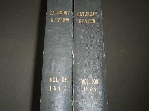 1905 SATURDAY REVIEW 2 BOUND VOLUMES - COMPLETE YR- PUBLISHED IN LONDON - R 1096