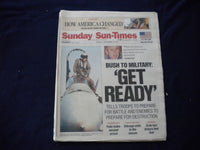 2001 SEPTEMBER 16 CHICAGO SUN-TIMES NEWSPAPER - BUSH 