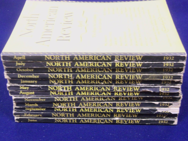 1932 NORTH AMERICAN REVIEW LOT OF 12 COMPLETE YEAR - STORIES/ARTICLES - WR 650