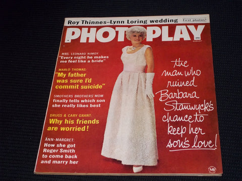 1967 AUGUST PHOTOPLAY MAGAZINE - BARBARA STANWYCK FRONT COVER - E 16640