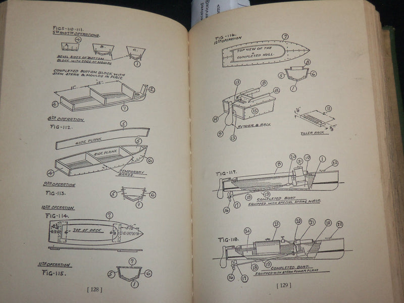 1928 MINIATURE BOAT BUILDING BOOK BY ALBERT C. LEITCH - NICE ILLUS. - KD 6635