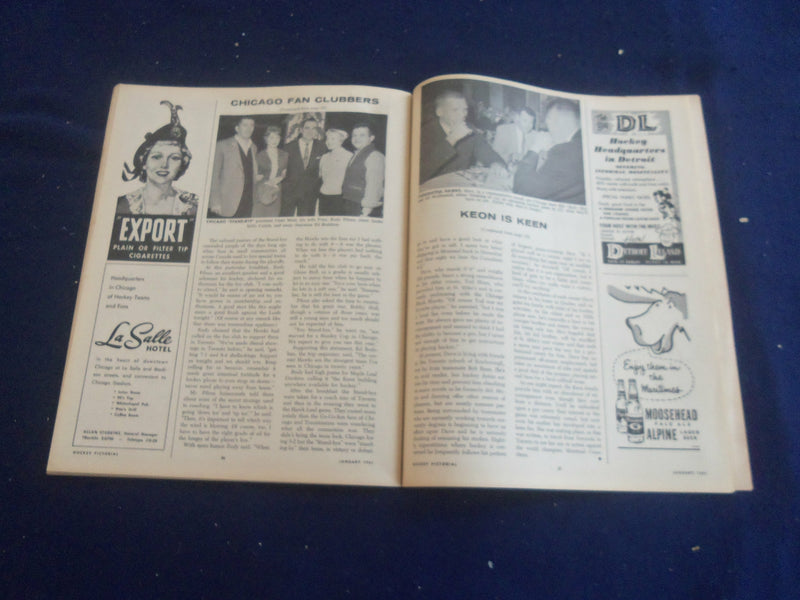 1961 JANUARY HOCKEY PICTORIAL MAGAZINE - MURRAY OLIVER COVER - ST 200L