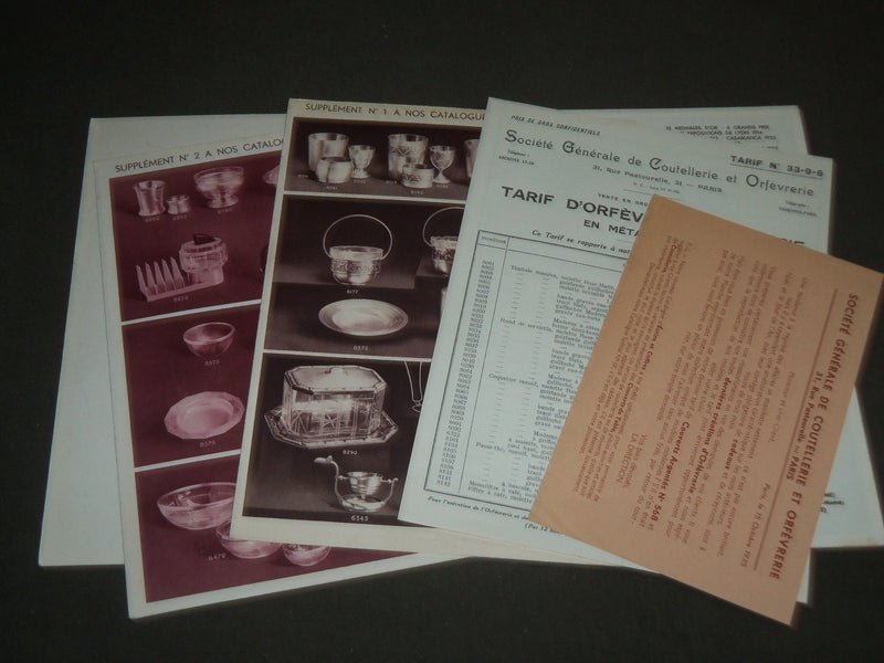 1934 SOCIETE GENERALE DE COUTELLERIE ET ORFEVRERIE FRENCH CATALOGUE N 6 - FR 442
