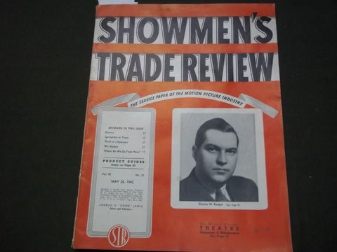 1945 MAY 26 SHOWMEN'S TRADE REVIEW MAGAZINE - GREAT MOVIE ADS - II 4722